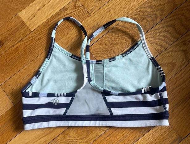 Lululemon  blue striped y back sports bra