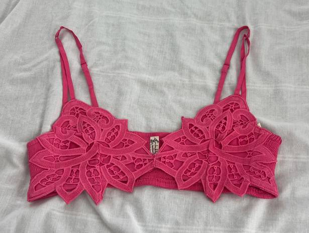 Free People Bali Soleil bralette cropped top Size medium Condition: NWOT Color: pink