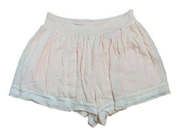 Torrid  size 1 pink shorts rayon chiffon lined lightweight casual pull on peach