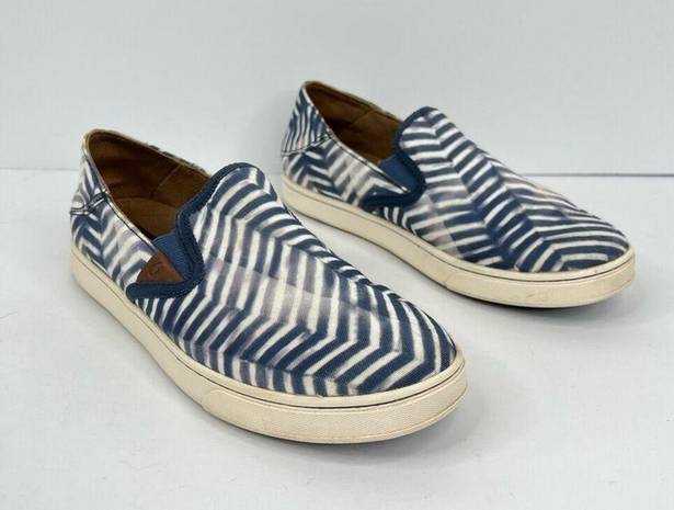 Olukai  Pehuea Pa’i navy blue white slip on canvas sneakers