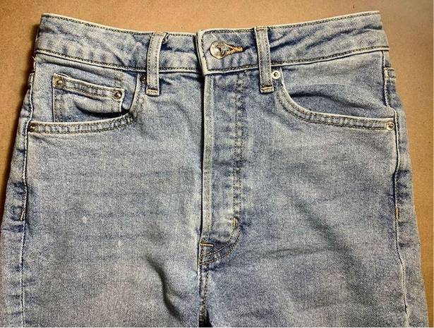 Divided H&M  Button fly dad jeans raw hems - Size 4 