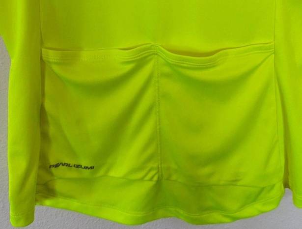 Pearl Izumi  Women's Neon Yellow and White Performance Cycling Zip Up Vest Large