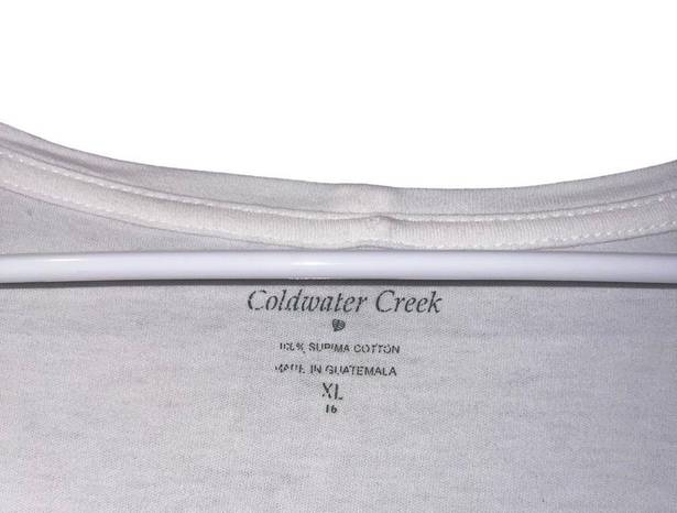 Coldwater Creek  White Casual Comfort Tee XL