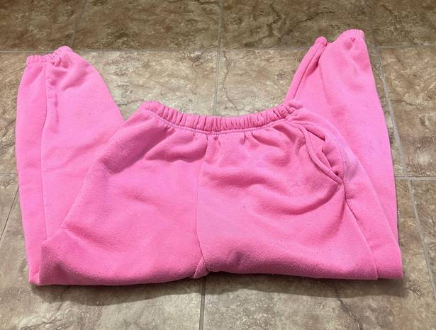 low rise pink sweatpants