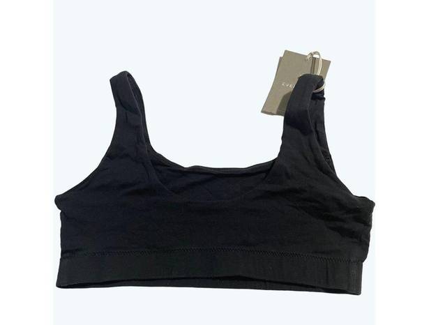 Everlane  The Cotton Tank Bra NWT Black Small