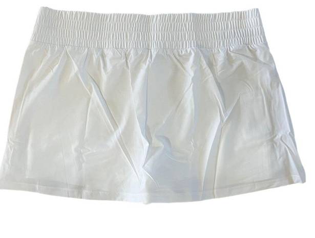 GapFit Women's Runaround Super High Rise Dry Wicking White Skort Size XL NWT