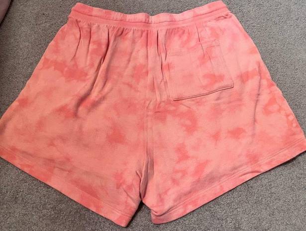 Old Navy Women’s Coral Tie-Dye Drawstring Sweat Shorts