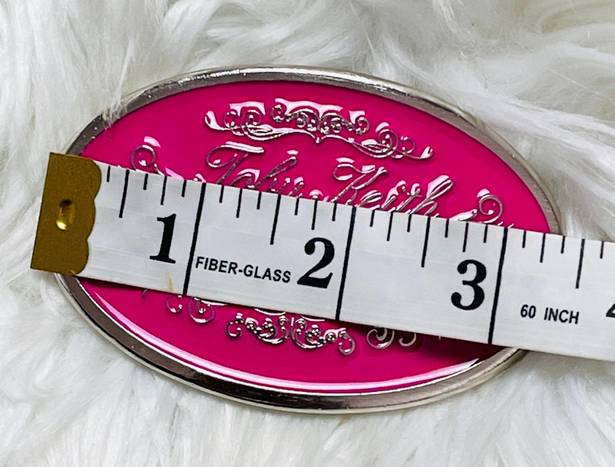 RARE Toby Keith Country Women Pink Whiskey Girl Belt Buckle Cowgirl Rodeo Silver