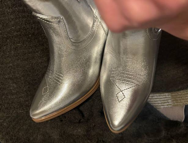 Soda Silver Cowboy Boots