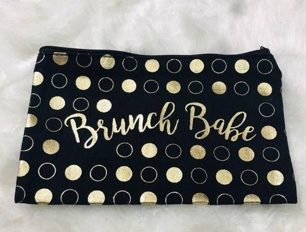 Brunch Babe  Makeup Cosmetic Travel Makeup Toiletries Stash Bag