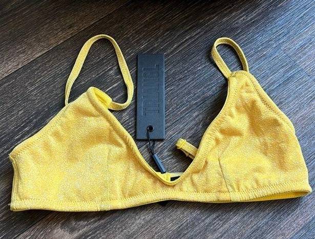 Triangl Swim Glitter Yellow Top