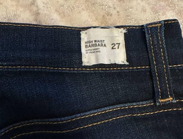 Hudson High Waist Barbara Super Skinny 10” Front Rise Jeans