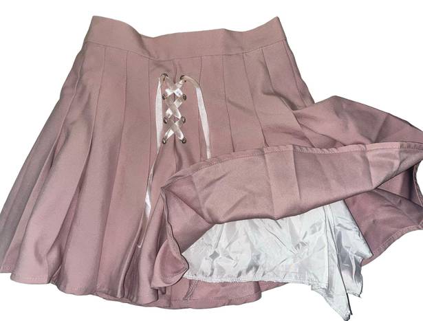 Pink Pleated Skirt