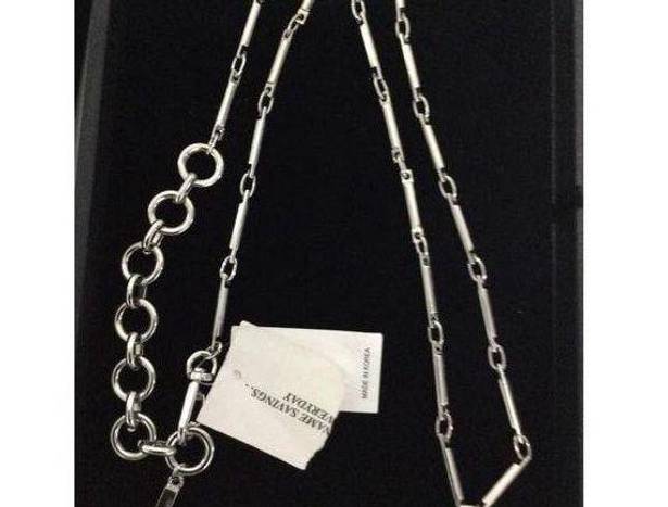 Jones New York Jones NY Vintage Silver tone metal chain link belt Size M/L