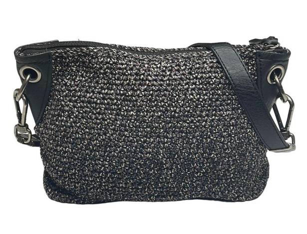 The Sak new  ᯾ Indio Small Crochet Tote Handbag Bag ᯾ Urban Static Charcoal Knit