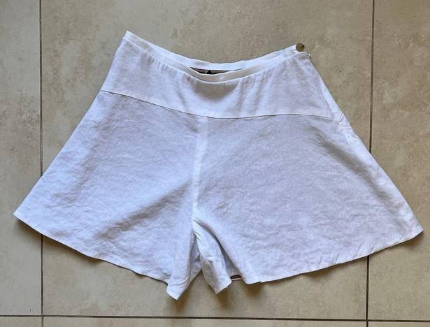 Vince  Linen Blend White High Waisted Shorts Size 4