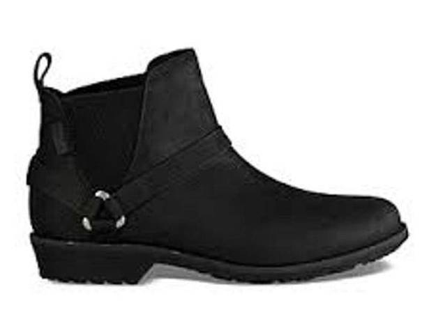 Teva  De La Vina Dos Chelsea Boot Round Toe Heeled Comfort Leather Black 8