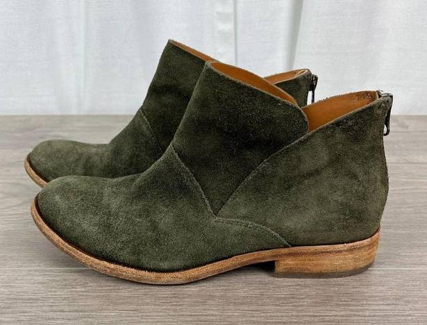 Kork-Ease  Dark Green Suede Leather Ryder Booties Sz.6.5