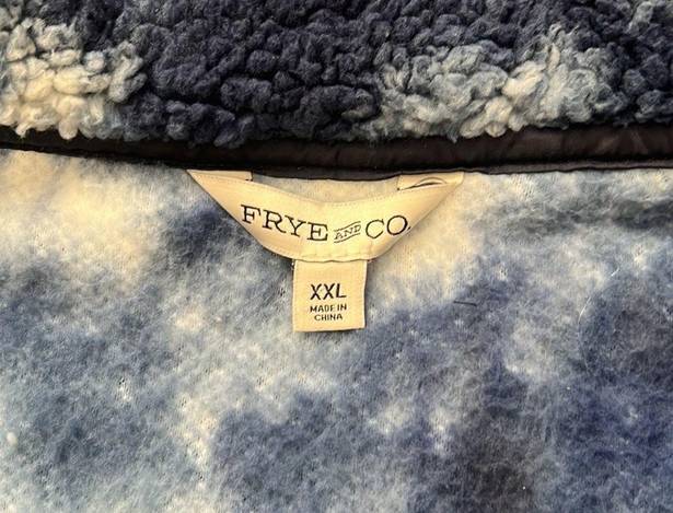 Frye & Co Tie Dye Faux Fur Teddy Jacket Size XXL