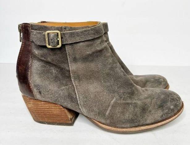 Kork-Ease  Maddelena Brown Nubuck Booties Distressed Vintage Women Size 8