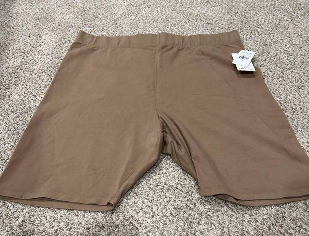 Good American Women’s Size 7  Brown Lounge Bike Shorts