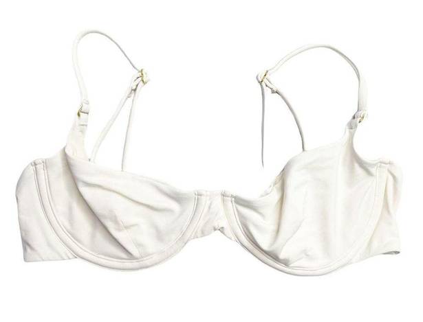 We Wore What  Revolve Womens Vintage Bra Bikini Swim Top Size S Off White