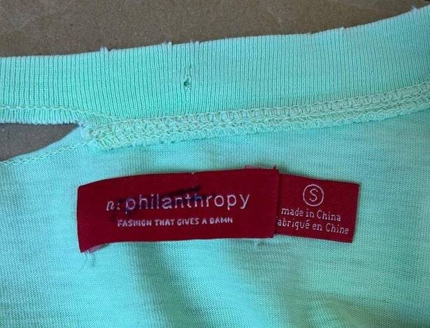 n:philanthropy  Neon Green Distressed Tee