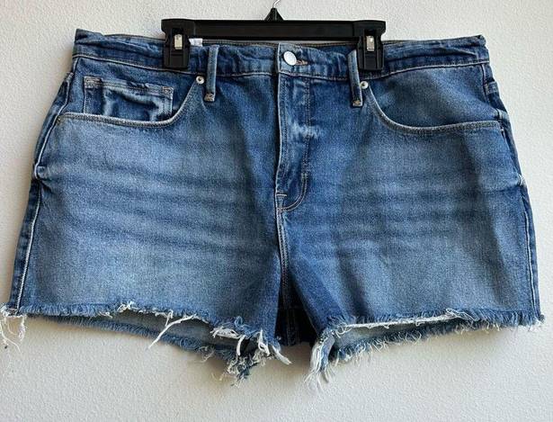 Good American  Good '90S Indigo 156 Cut Off Jean Shorts NWT Size 14 / 32