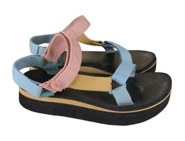 Teva  Flatform Flat Platform Universal Light Multicolor Sandals - Women's Size 10