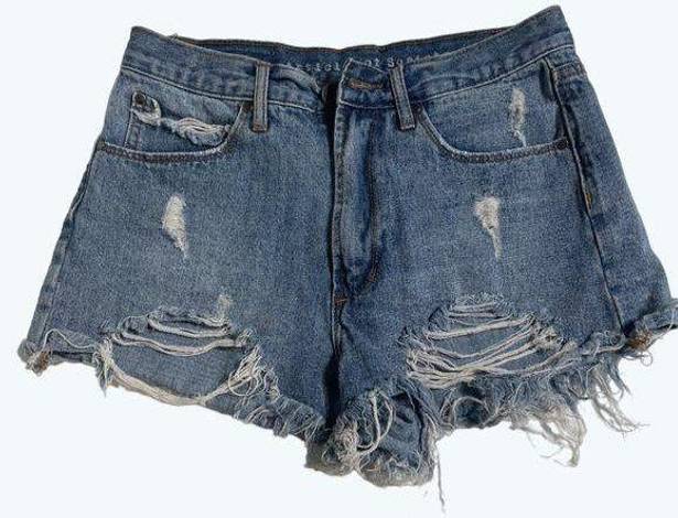 Articles of Society  Meredith Ripped Denim Boho Bohemian Distressed Short 26