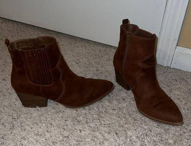 Brown Booties Size 8