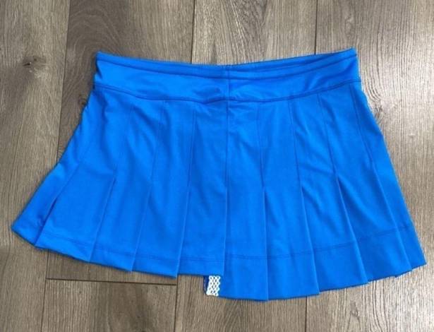 Lucky in Love  Playing in Paradise Hi Low Pleated Skirt Aegean Blue Size Large