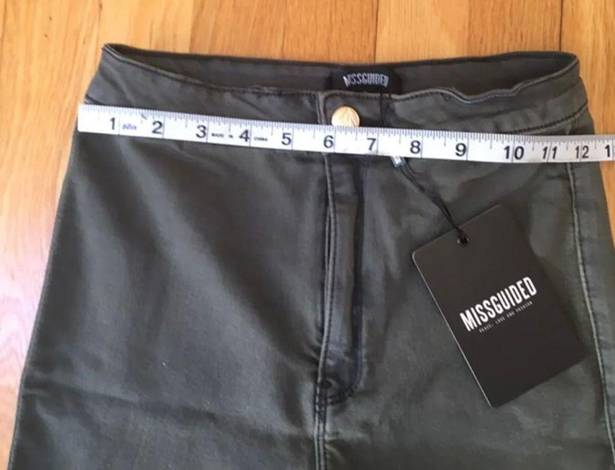 Missguided Khaki High Waisted Jeans Size 4