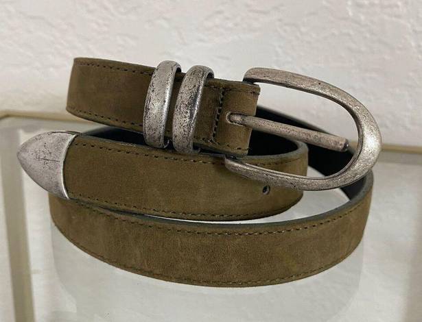 Dockers Vintage  made in USA khaki green leather belt