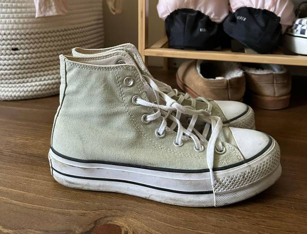 Converse Platforms green