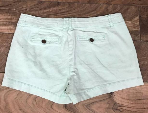 Harper  Light Green Chino Shorts Size 29/8 Pockets Rolled Cuff