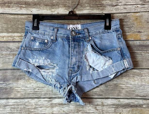 One Teaspoon Bandits Distressed Shorts Size 24