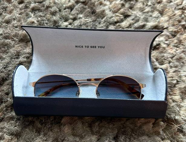 Warby Parker fisher polished gold sunglasses