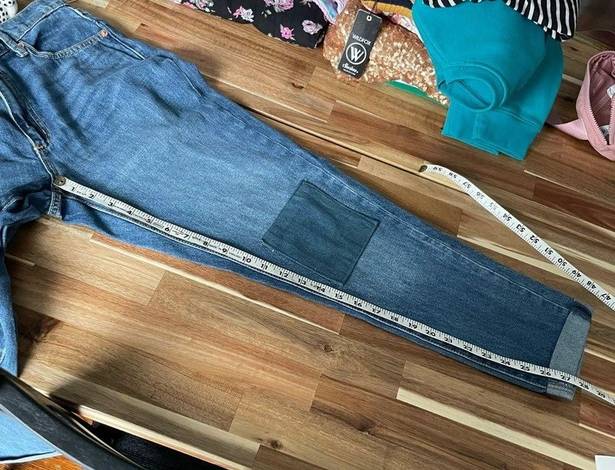 Universal Threads Boyfriend Patched Jeans Tapered Leg 100% Cotton NWT