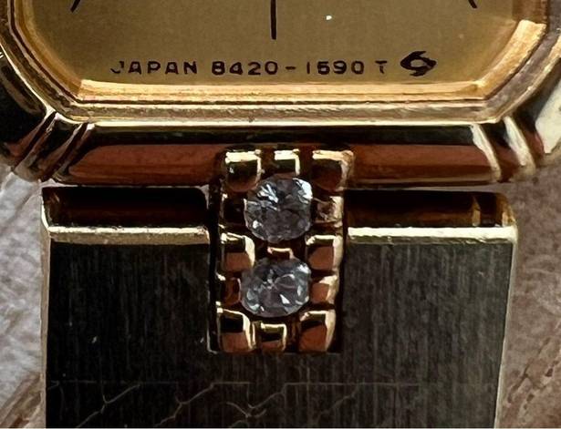 Seiko Lassale  Ladies Watch Rare Vintage Genuine Diamonds Gold Tone Bracelet Dial