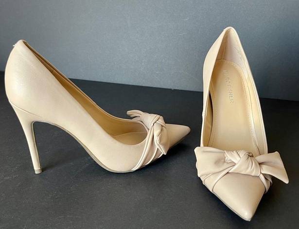 Marc Fisher  | Nude Tan Bow Heels Sz 6