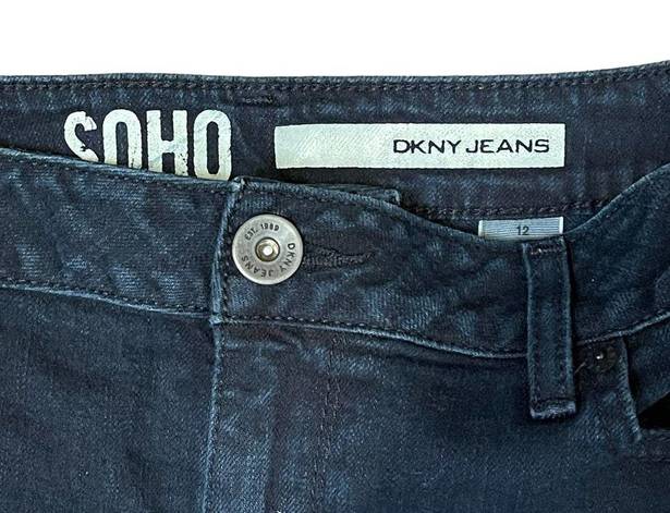 DKNY  SOHO Capri Jeans Size 12 Blue Cotton Stretch Blend Womens Denim 34X23