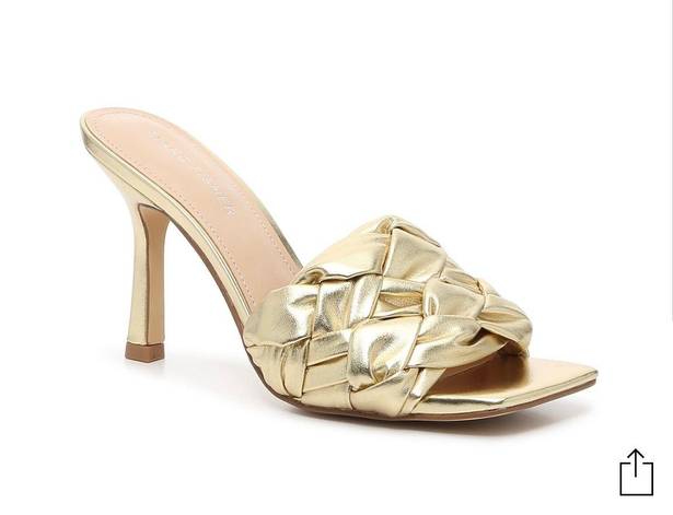 Marc Fisher Gold Heeled Sandals