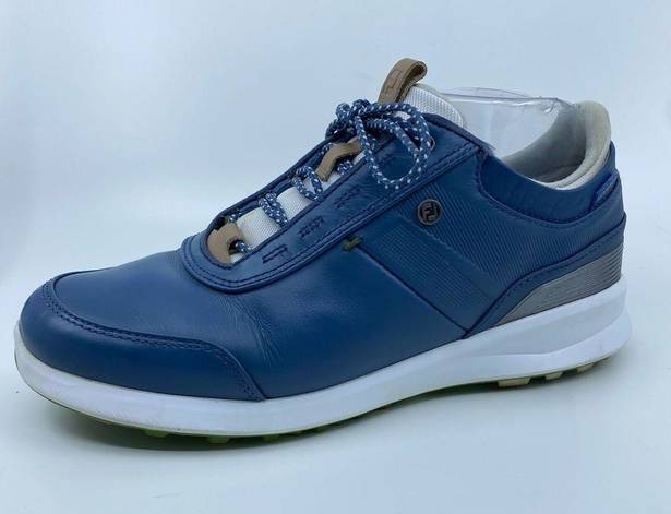 FootJoy  Women’s Stratos Waterproof Leather Golf Shoes Color Blue SZ 8