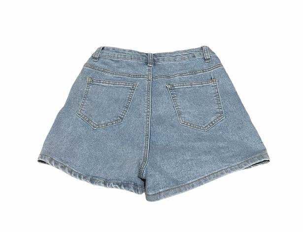 Pretty Little Thing Blue Distress Denim Disco Shorts