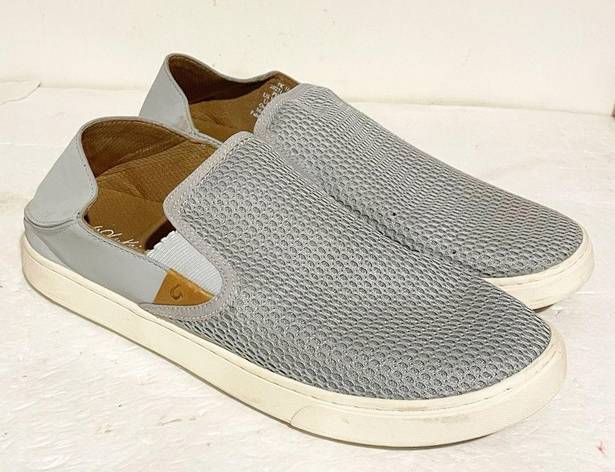 Olukai  Women's Size 11 Pehuea Loafers Pale Grey Slip on Shoe