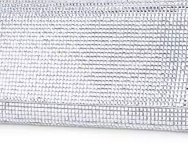 AQUA Silver Clutch w/Removable Crossbody Strap