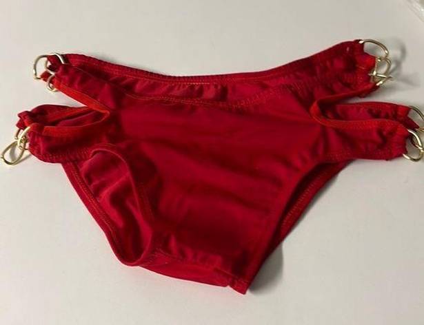 The Row New sexy double with chains bikini bottom red