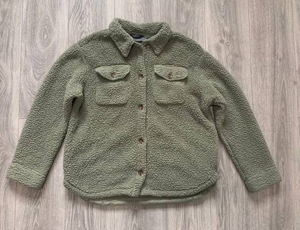 Free Country Olive Sherpa Jacket Shacket