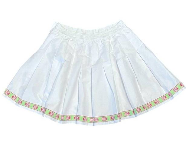 Lilly Pulitzer Rare Label  White Steff Godet Ladybug Pleated Tennis Skirt size 2